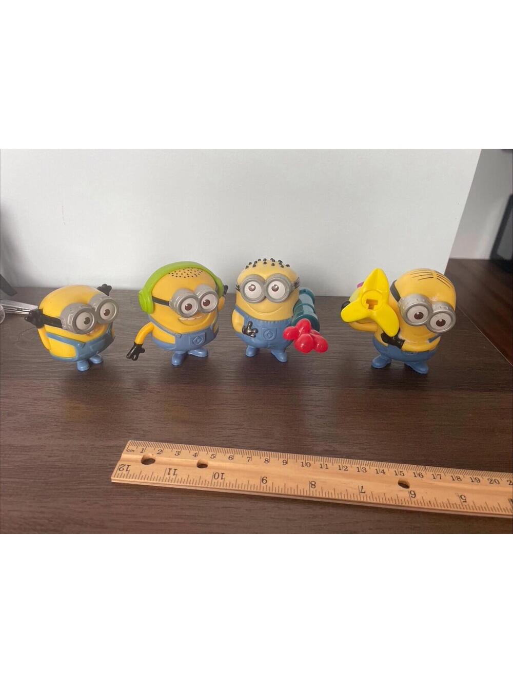 Despicable Me Minion Figure Lot of 4 - Banana Launcher Whistle Banana + 2 More